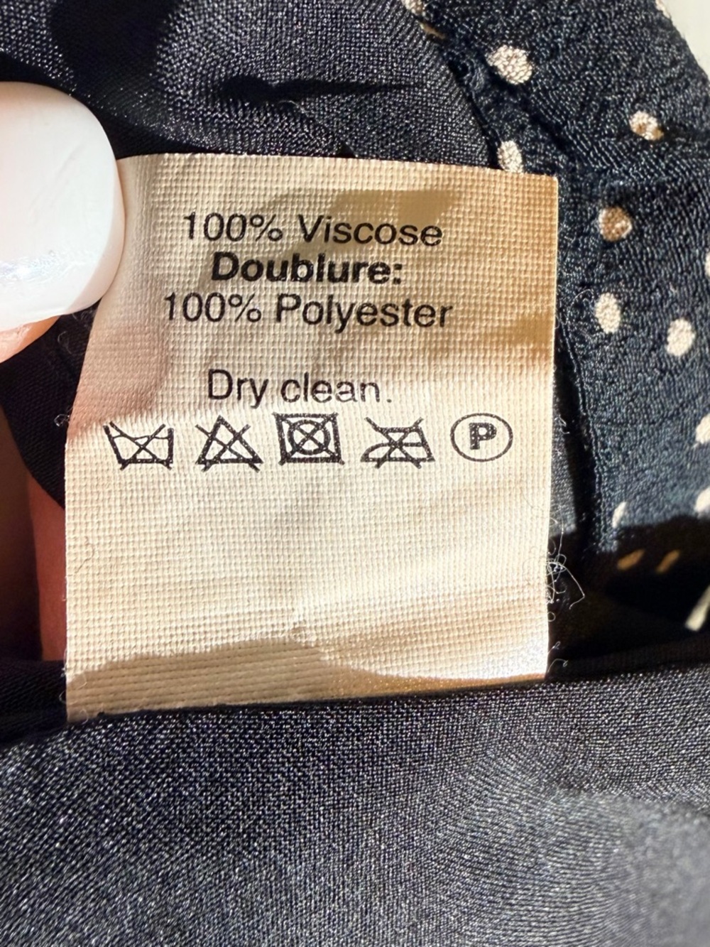 Madewell Black Polka Dot V-Neck Mini Dress - Picture 8 of 10